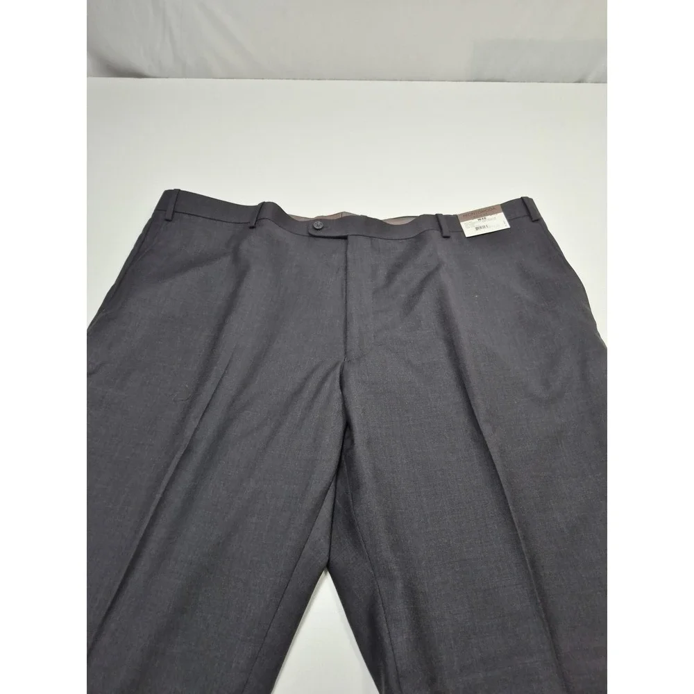 Prontomoda Suit Pants Mens 48x36 Charcoal Wool Super 140s Dress Unhemmed NWT